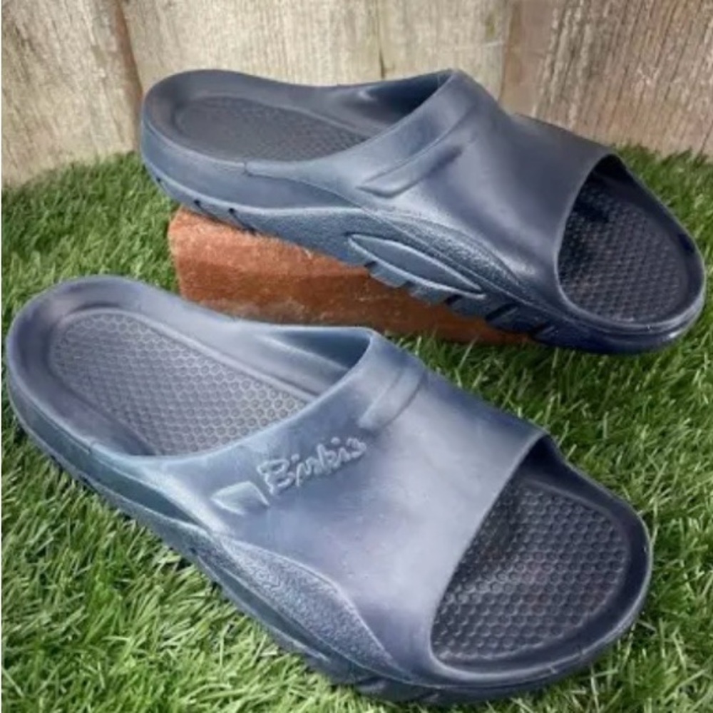 Birkenstock Navy Blue Slip-On Sandals